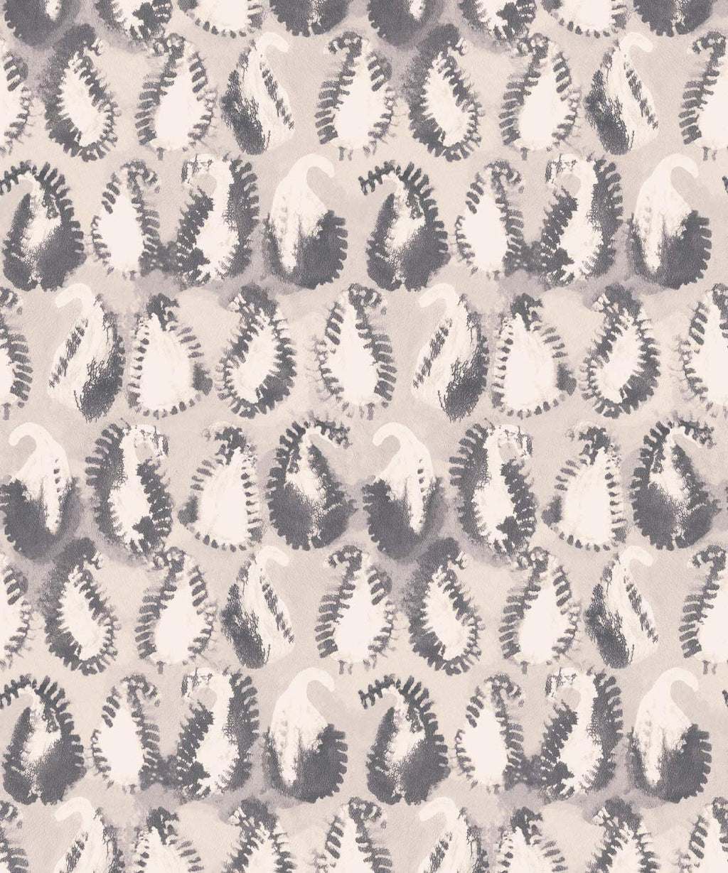 Shibori Paisley Wallpaper, Sand