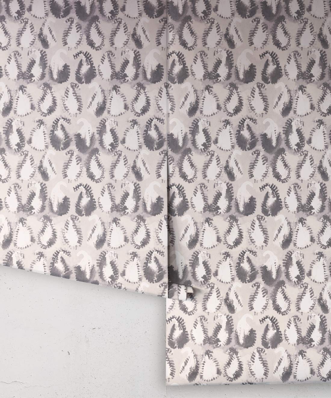 Shibori Paisley Wallpaper, Sand