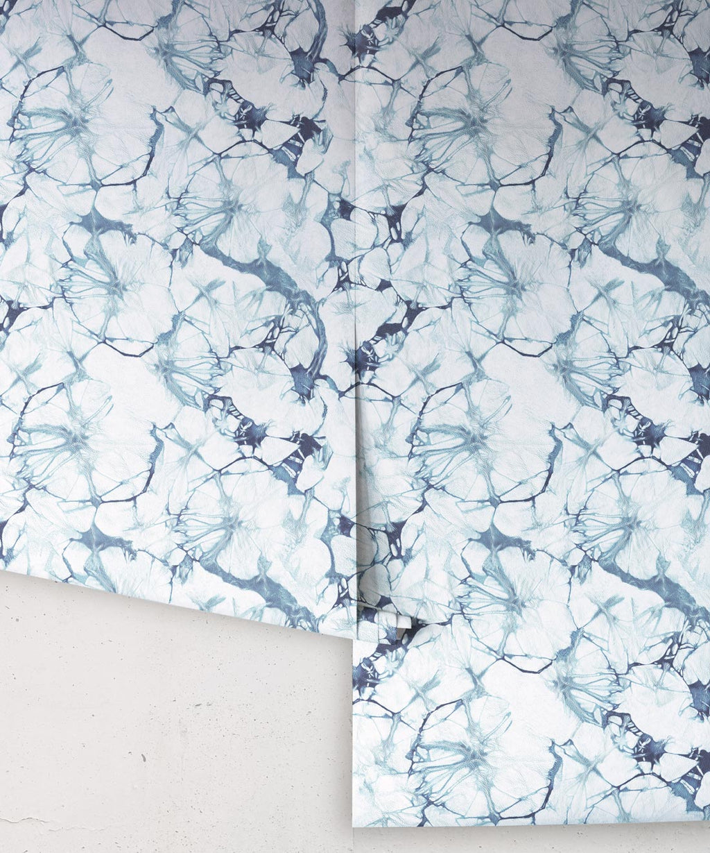 Poppy Wallpaper, Indigo