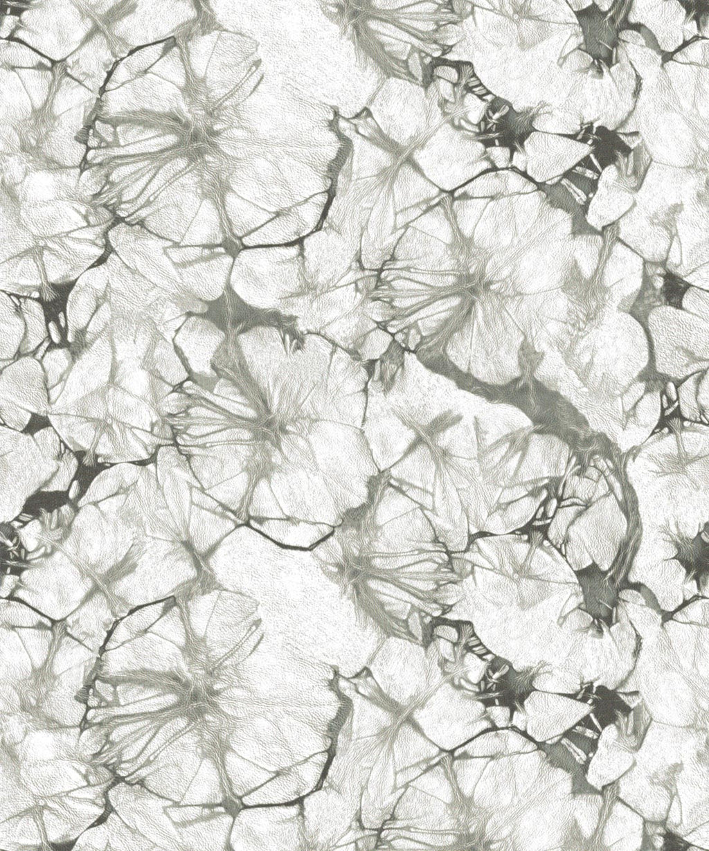 Poppy Wallpaper, Silver