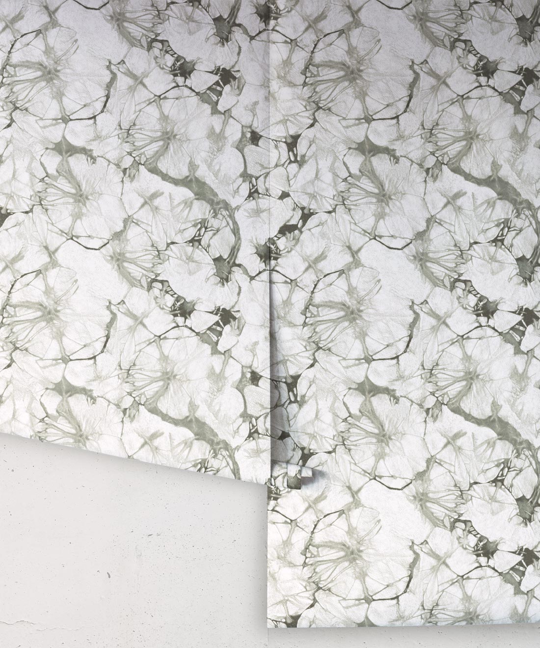 Poppy Wallpaper, Silver