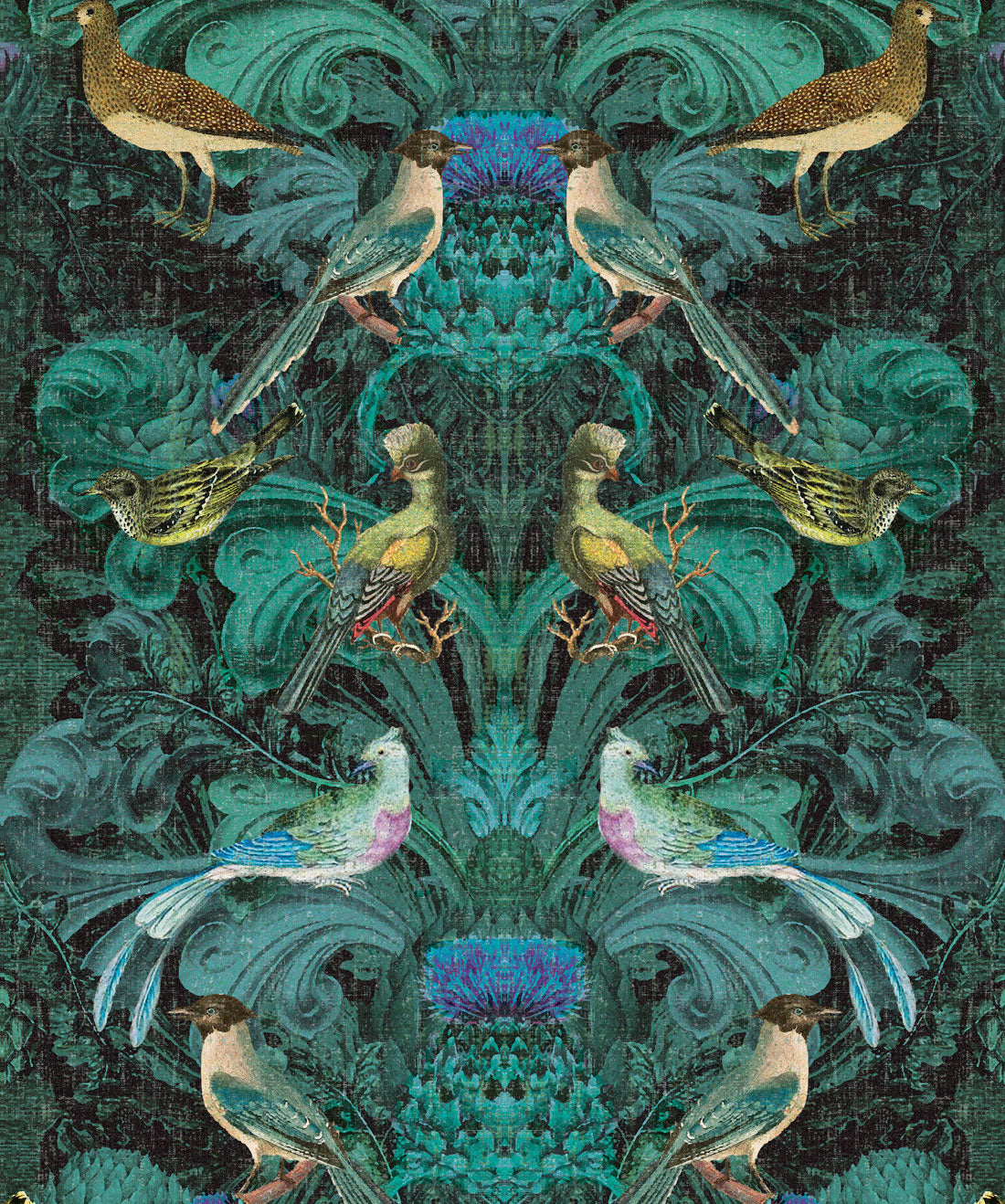 Birdlife Wallpaper, Blue