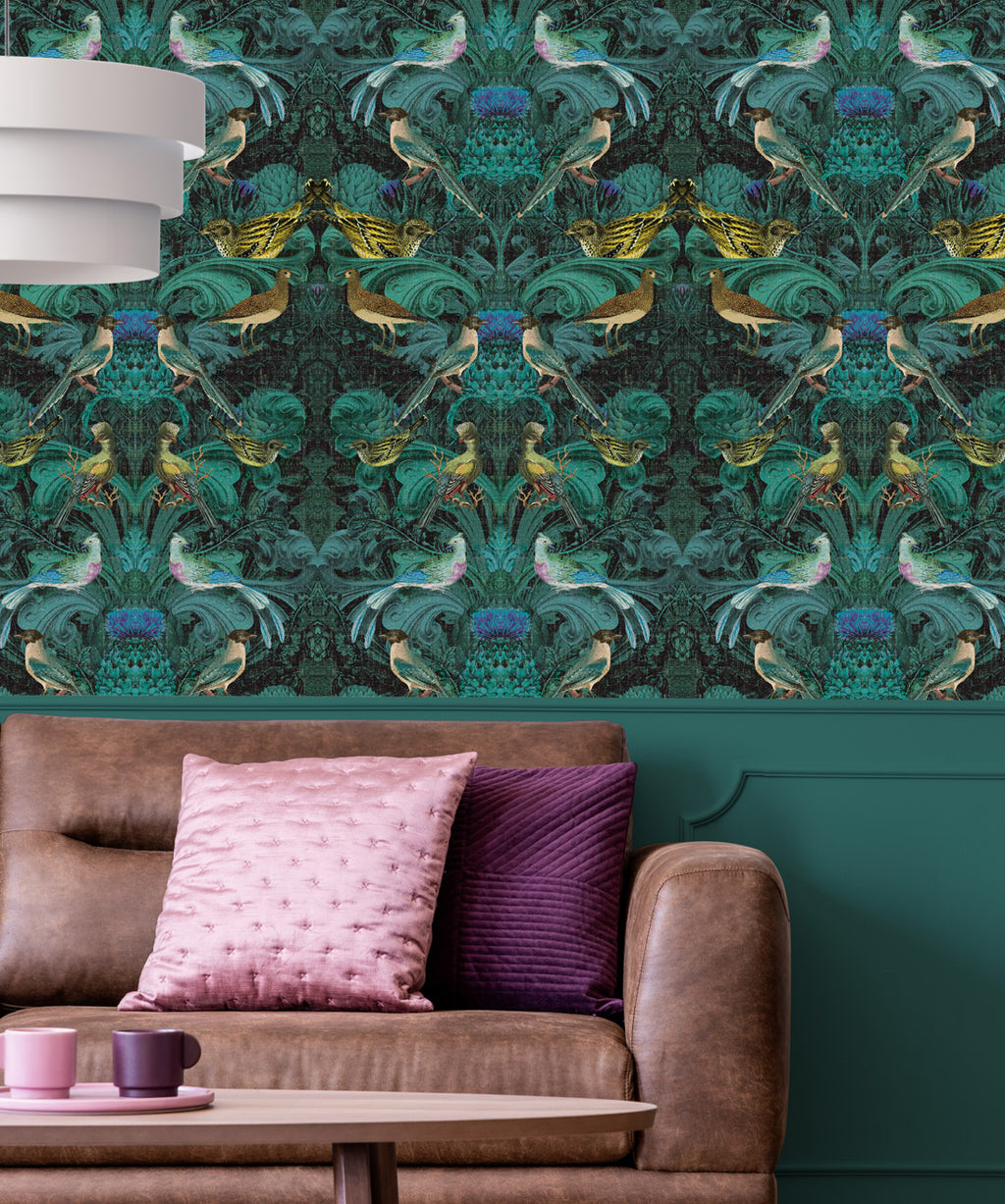 Birdlife Wallpaper, Blue