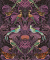 Birdlife Wallpaper, Burgandy