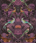 Birdlife Wallpaper, Burgandy