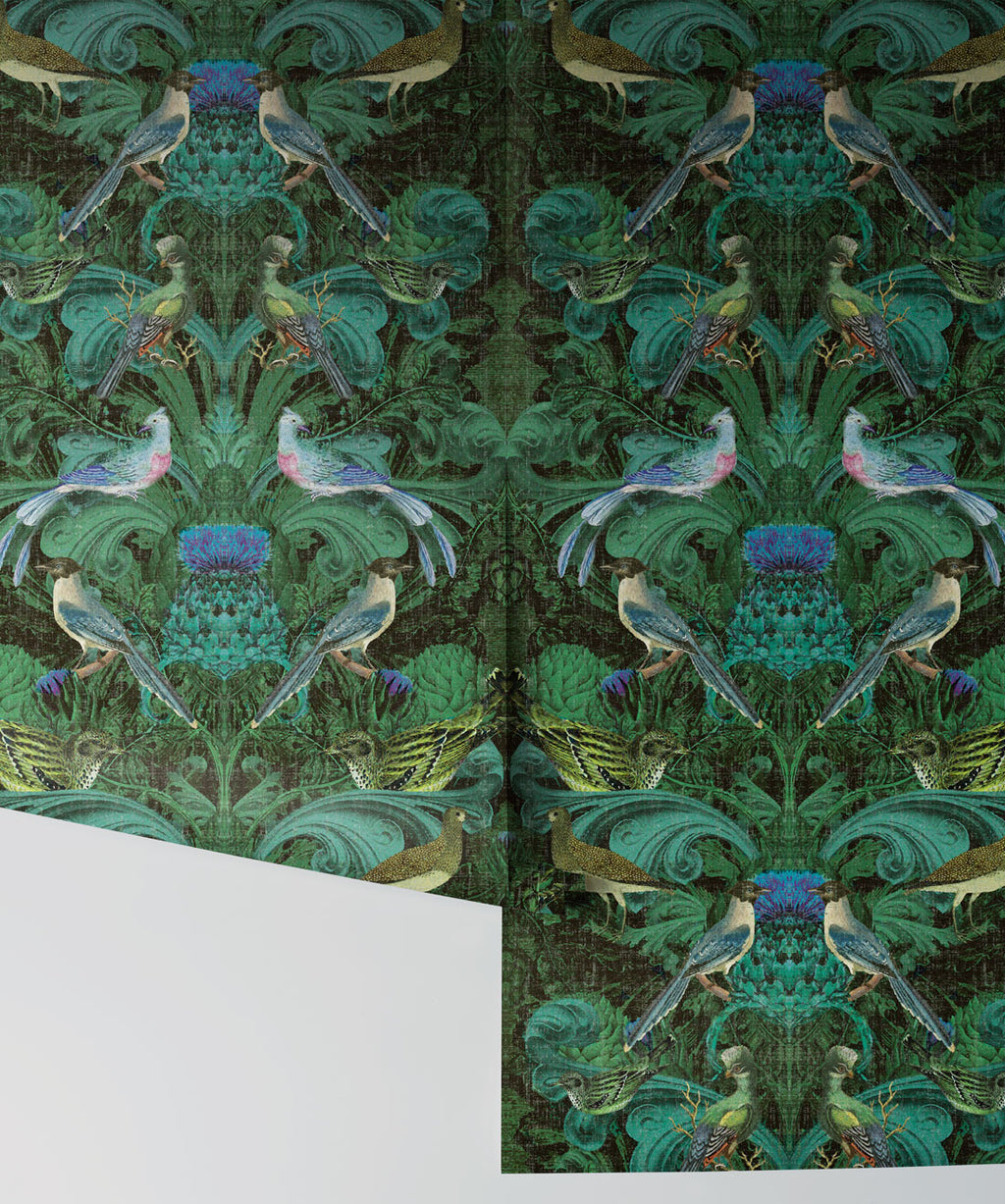 Birdlife Wallpaper, Green