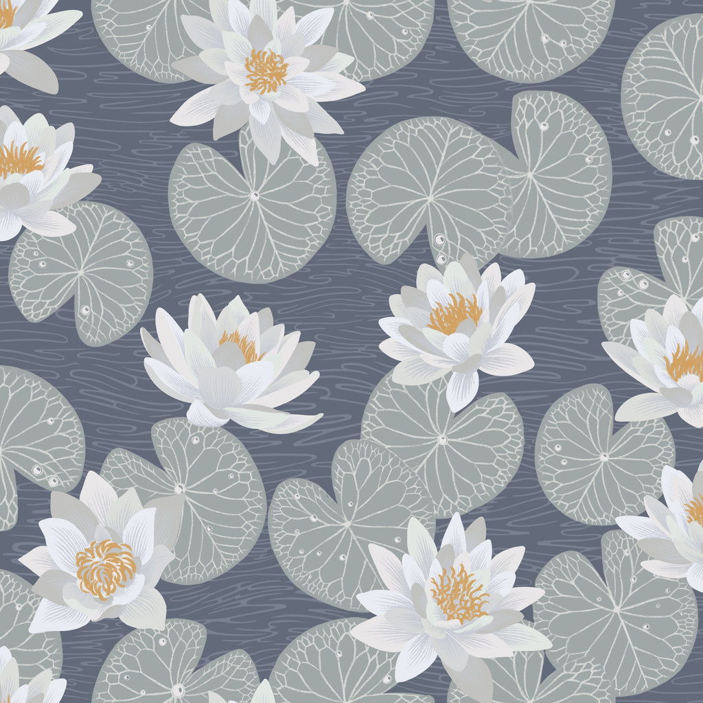 Water Lilies - Blue