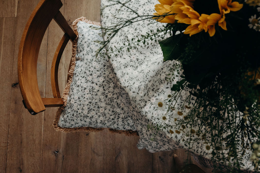 Linen Cushion Cover - Summer Gray - Freja Meadow