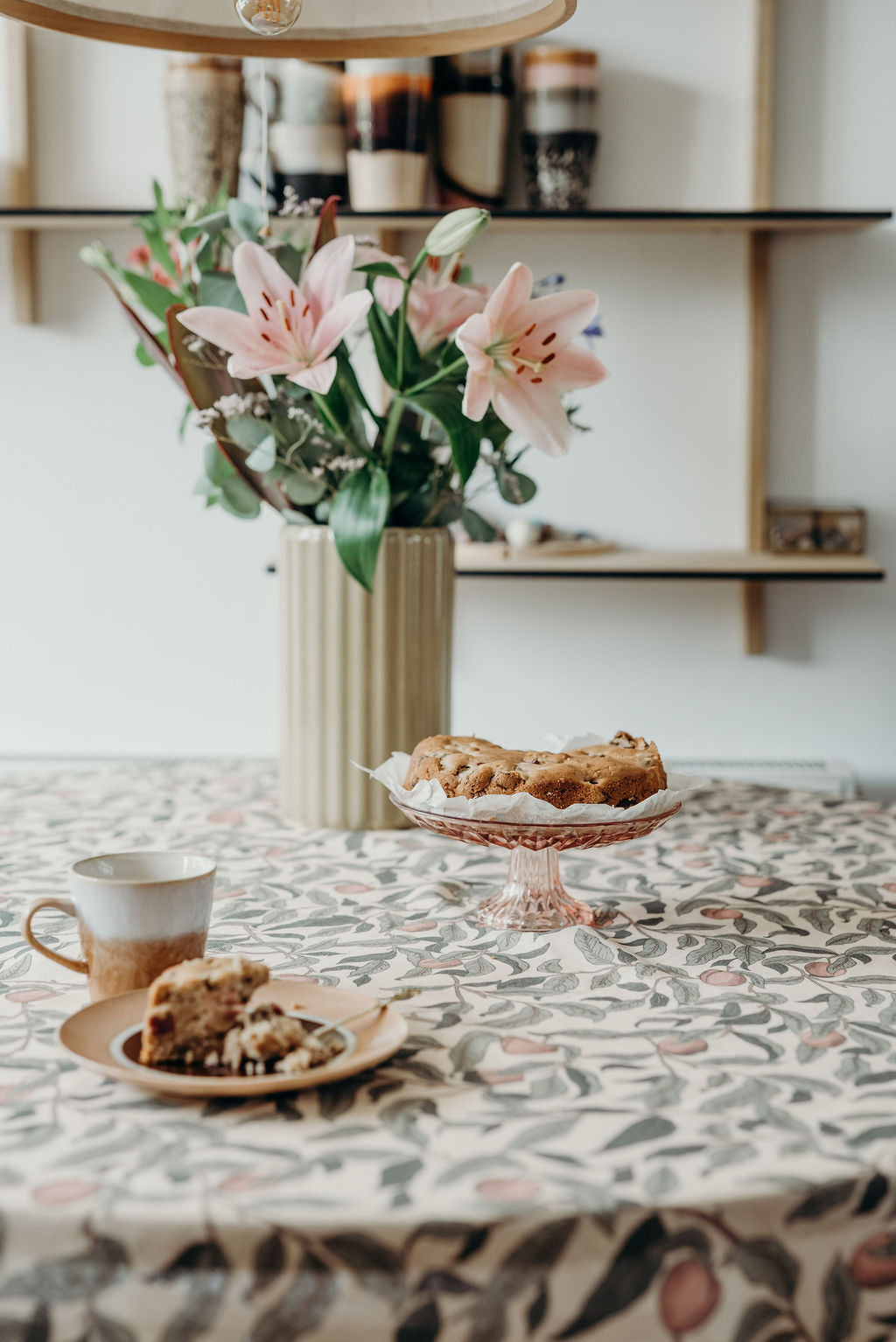 Linen Table Cloth - Summer Gray - Lena