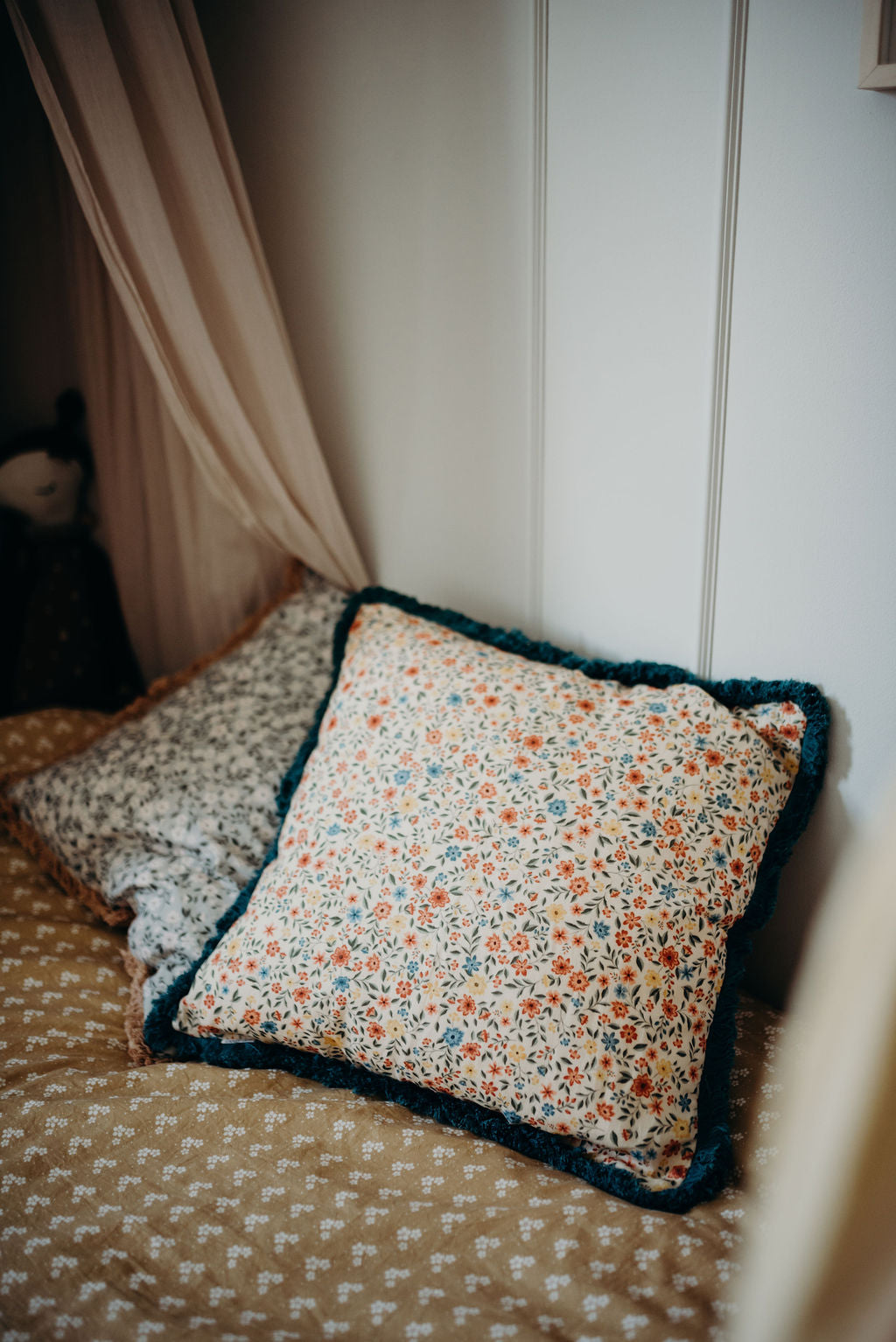Linen Cushion Cover - Summer Gray - Freja Confetti