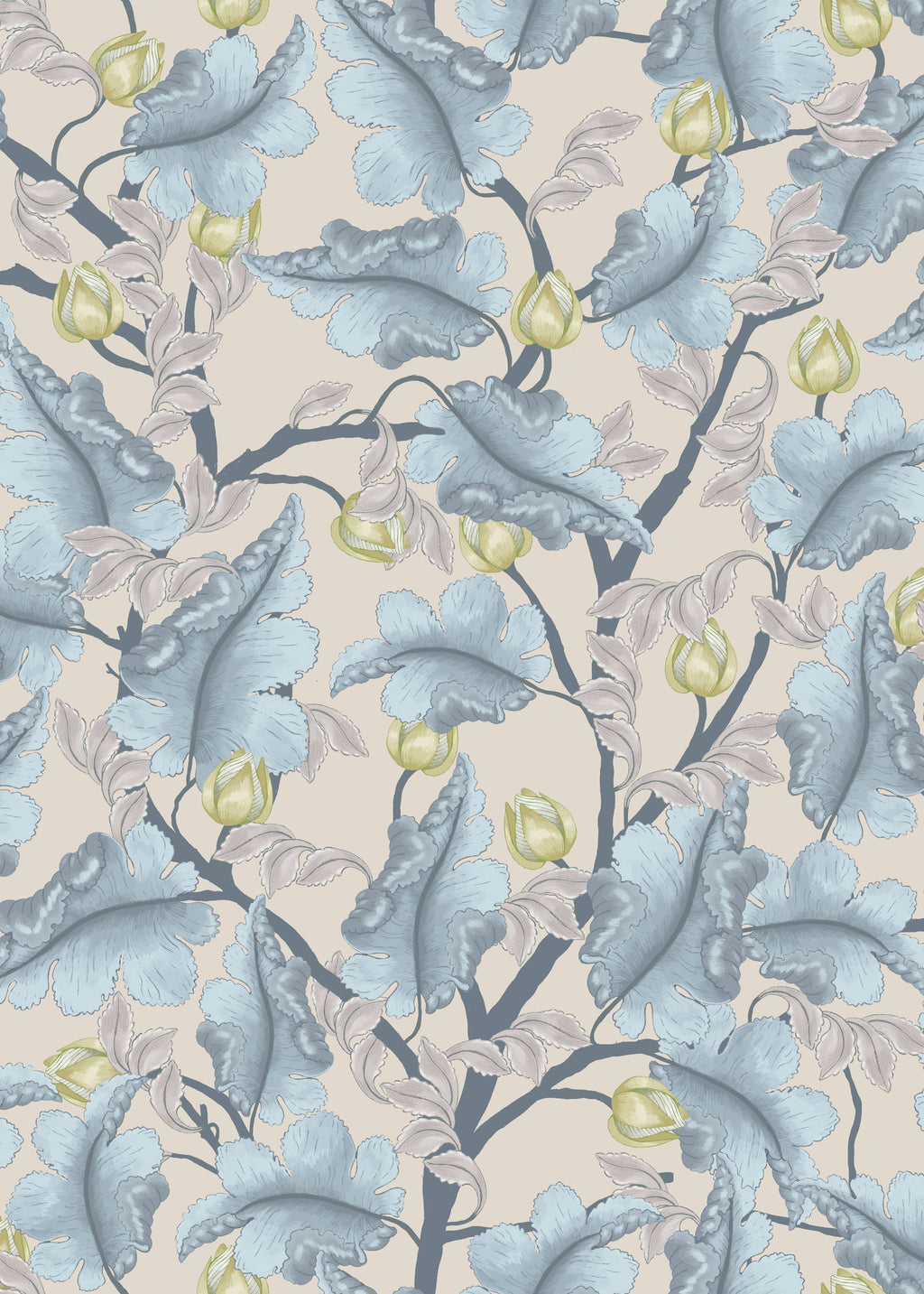 Ranunculus - Blue & Beige