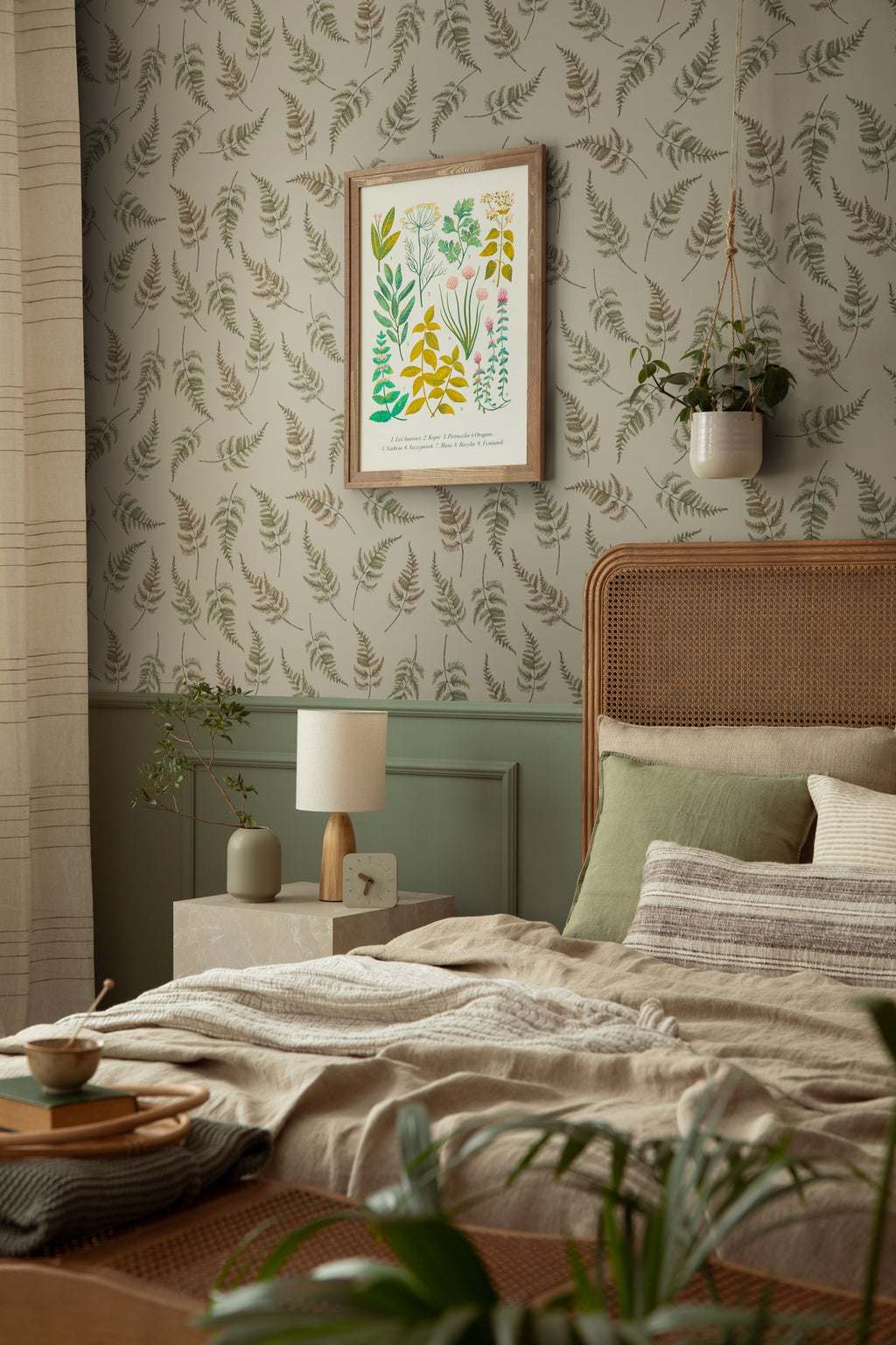Falling Ferns - Soft Beige