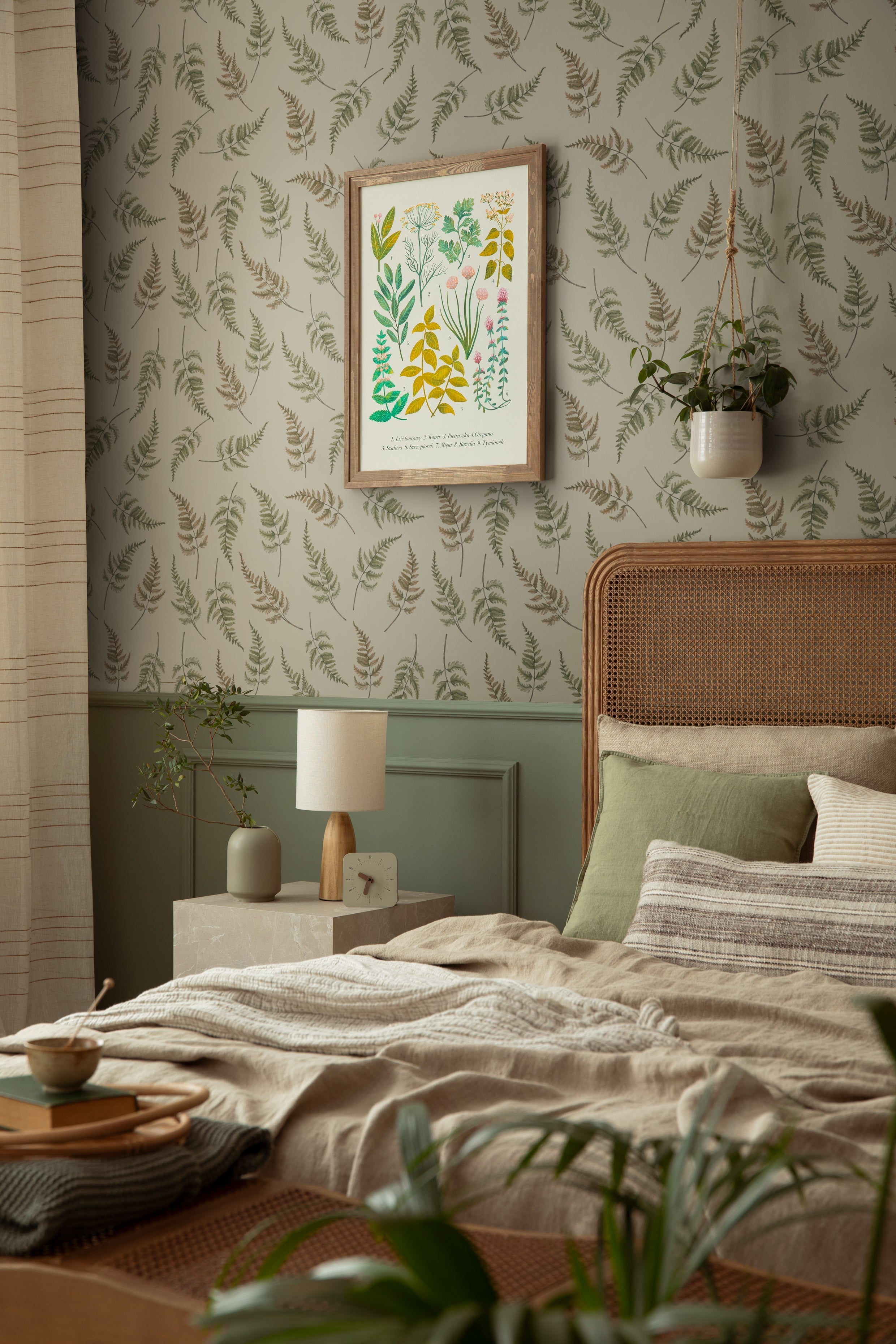 Falling Ferns - Soft Beige