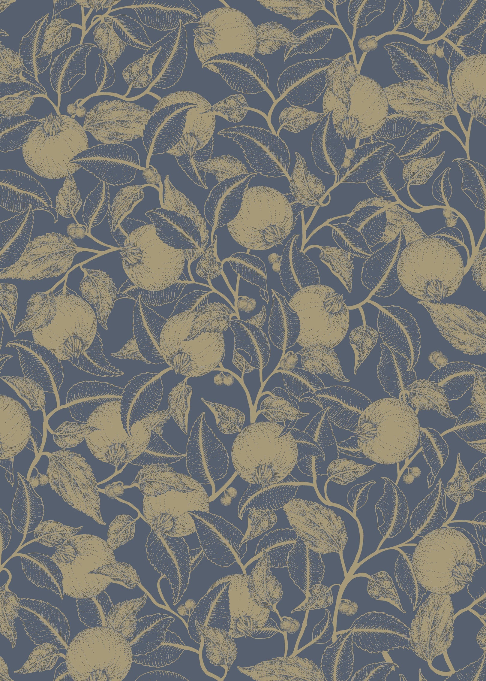 Pomegranate - Gold & Blue