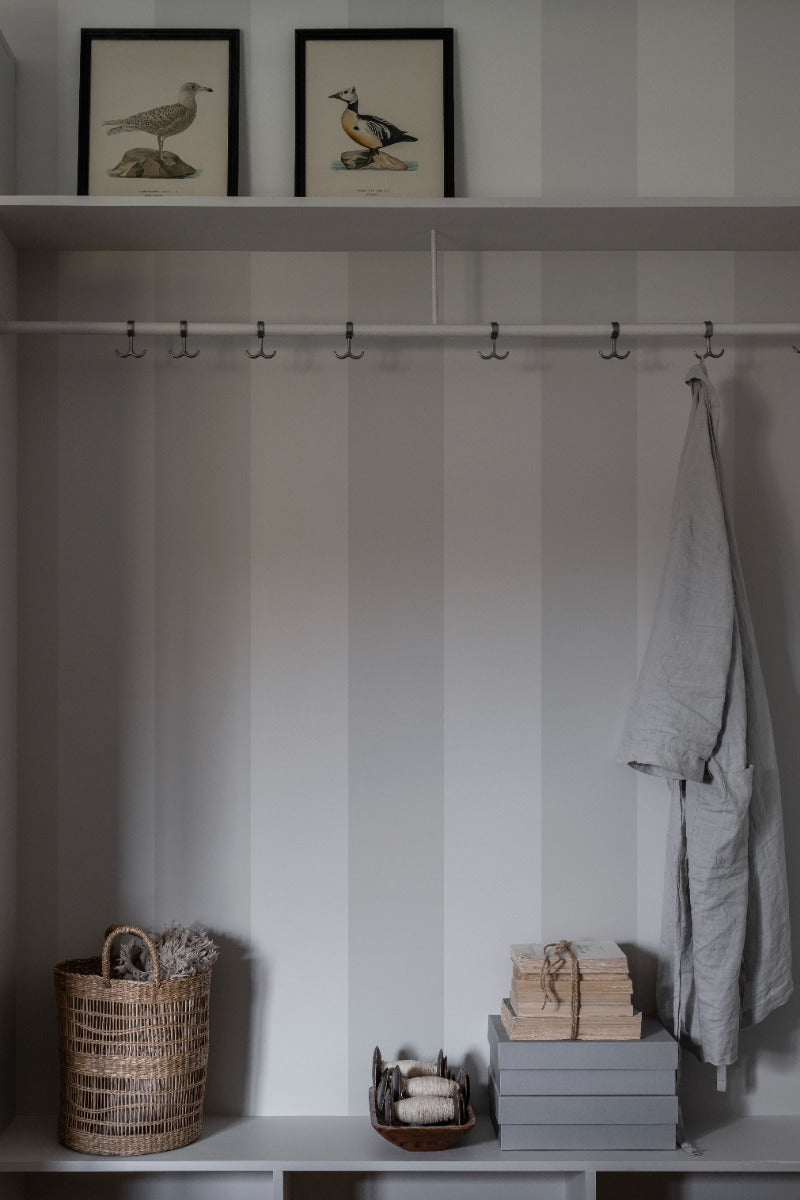 Bred rand Enfärgad & randig, Gray