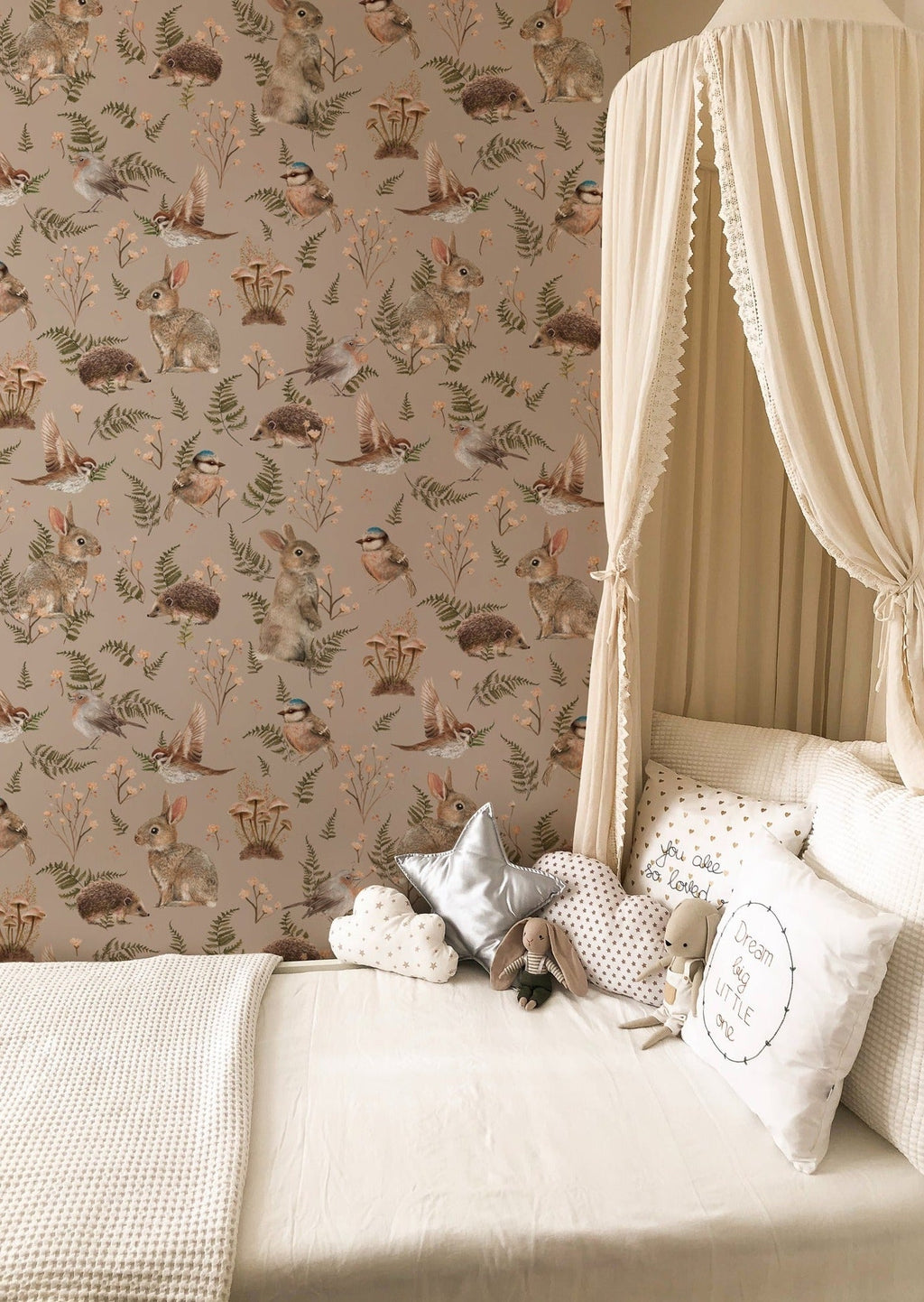 Birds & Bunnies - Dusty Rose