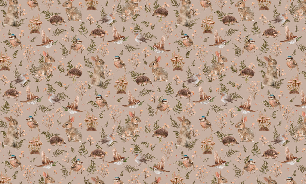 Birds & Bunnies - Dusty Rose