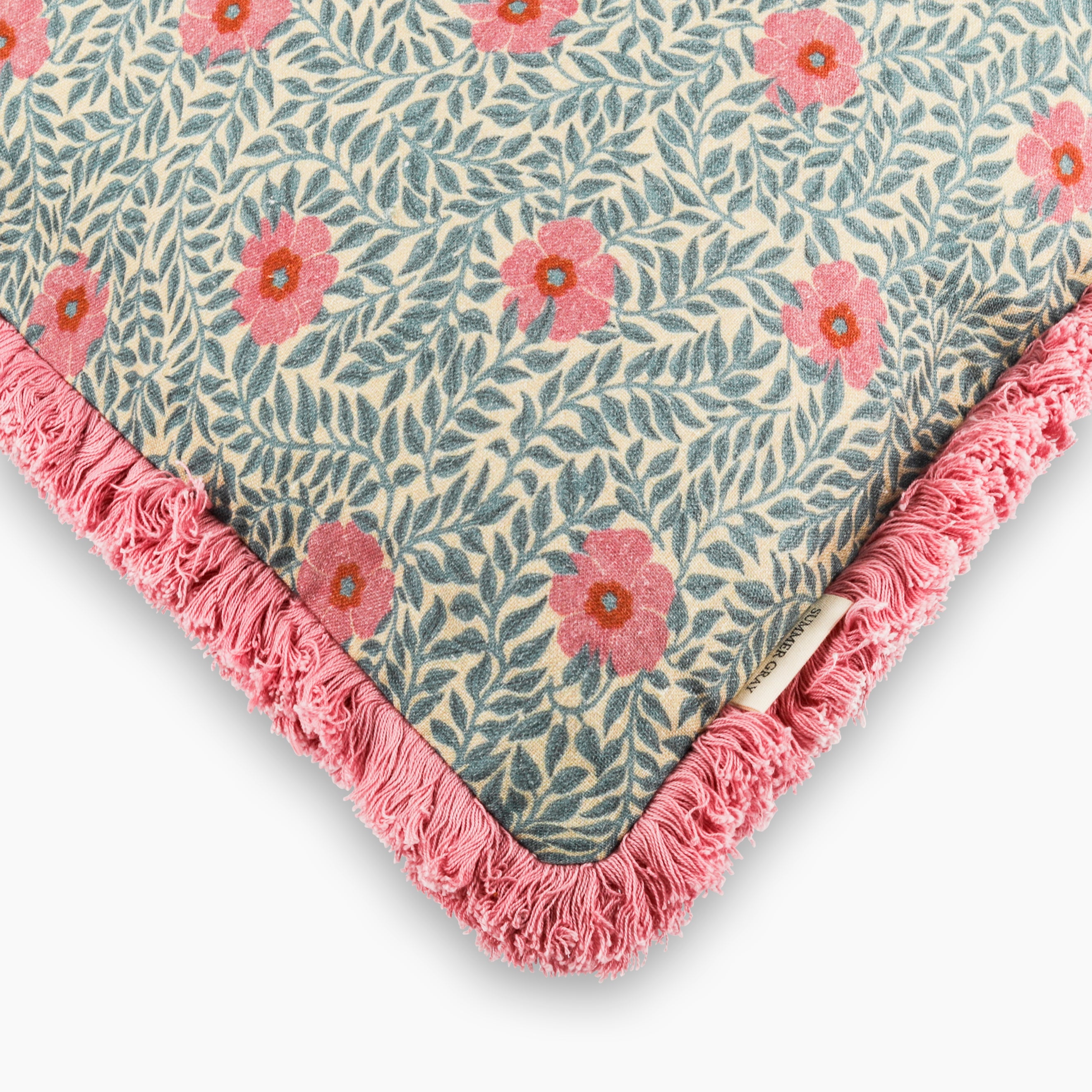 Linen Cushion Cover - Summer Gray - Kicki Pink