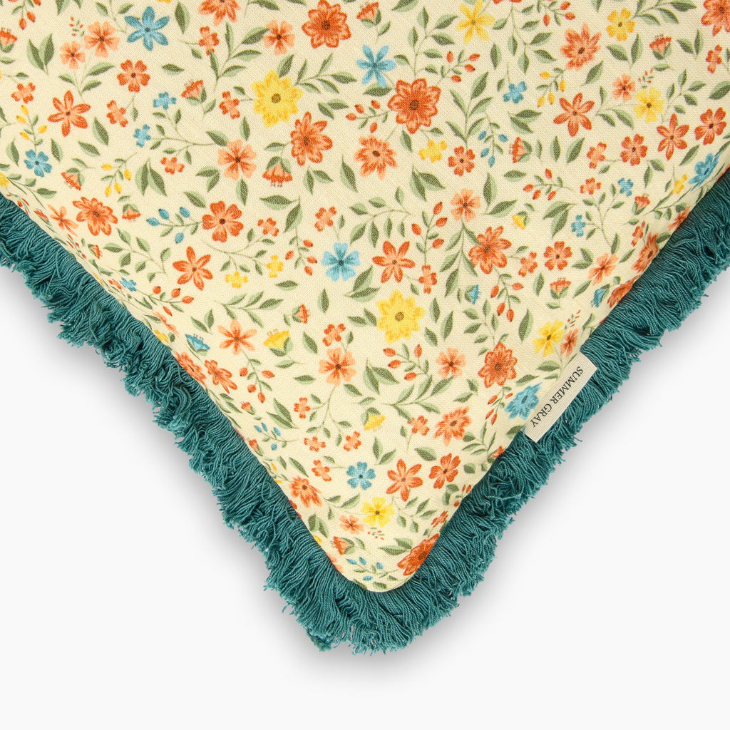 Linen Cushion Cover - Summer Gray - Freja Confetti