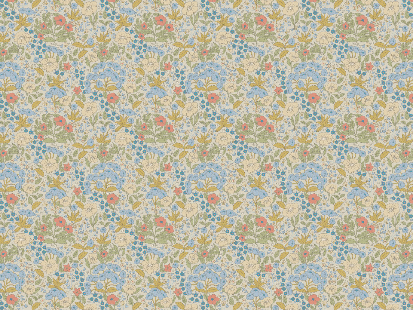 Doris - Blue & Mustard (Outlet)