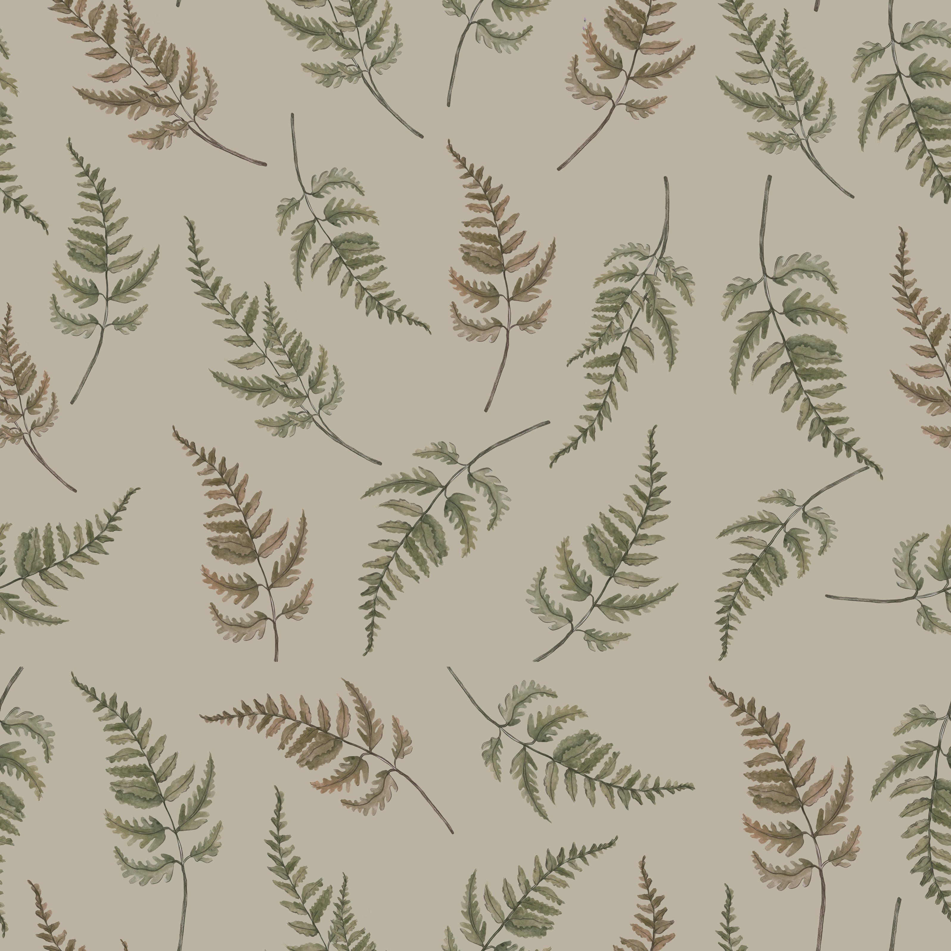 Falling Ferns - Soft Beige