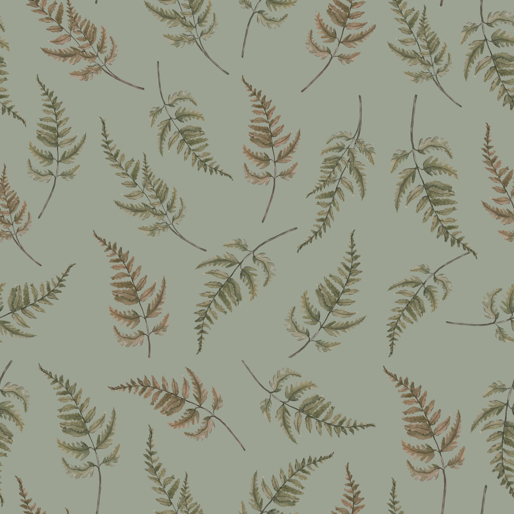 Falling Ferns - Earthy Green