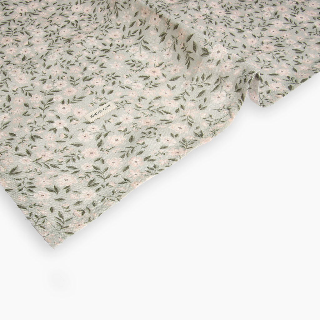 Linen Table Cloth - Summer Gray - Freja Meadow