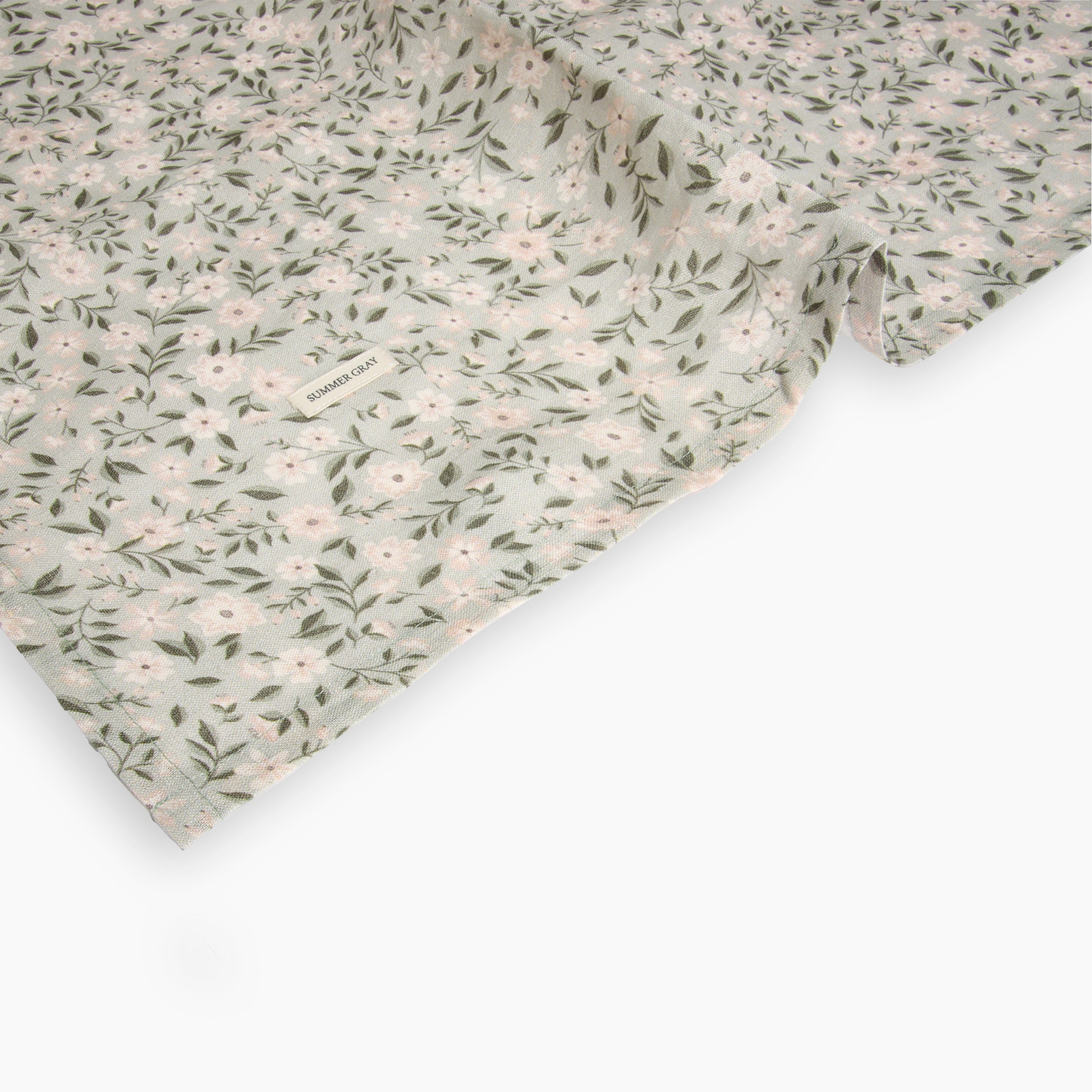 Linen Table Cloth - Summer Gray - Freja Meadow