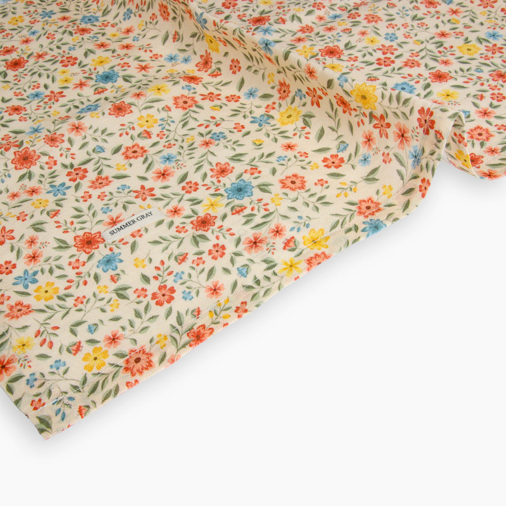 Linen Table Cloth - Summer Gray - Freja Confetti