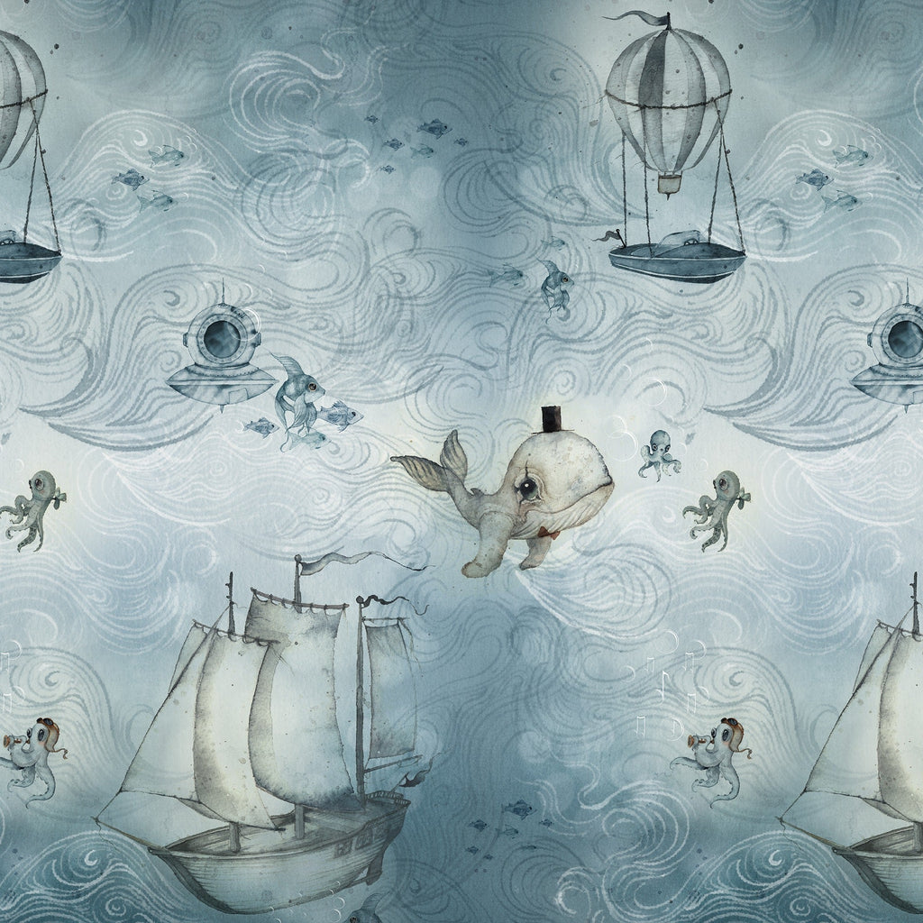 Nursery Wallpaper - The Ocean Stories by Mrs Mighetto