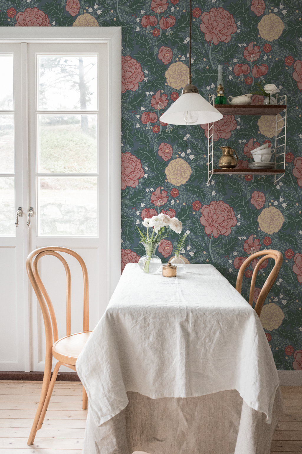 Camellia - Green & Pink 14003