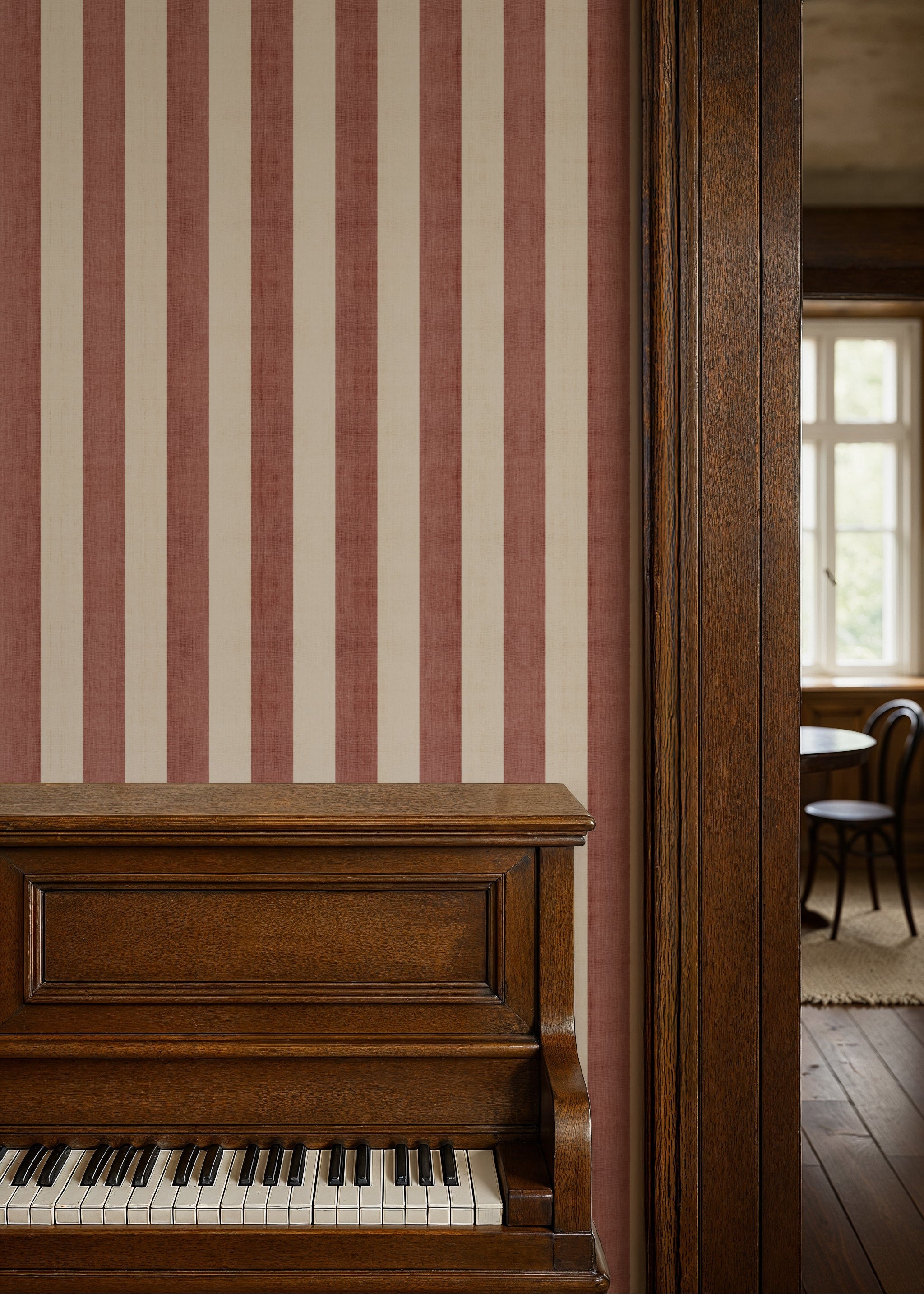 Linen Stripes, Clay Rose