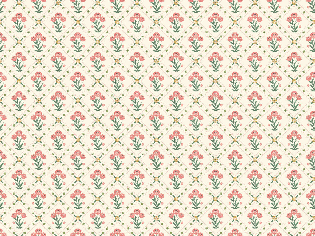 Floral Trellis - Rose