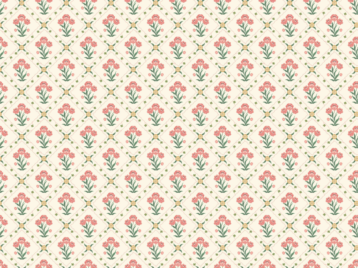 Floral Trellis - Rose