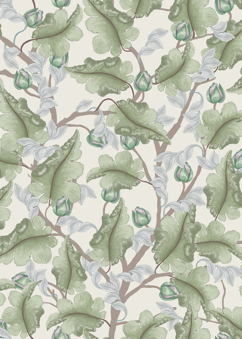 Ranunculus - Cream & Green